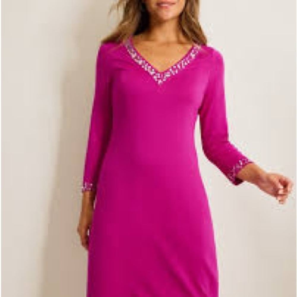 Tommy Bahama Pink embellished dress NWT size S